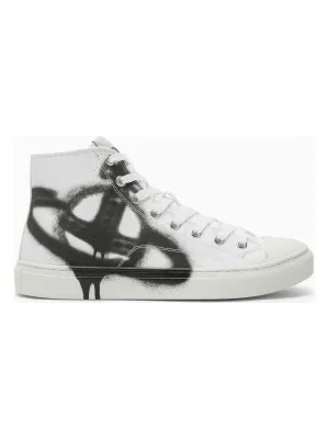BLACK/WHITE COTTON CANVAS TRAINER