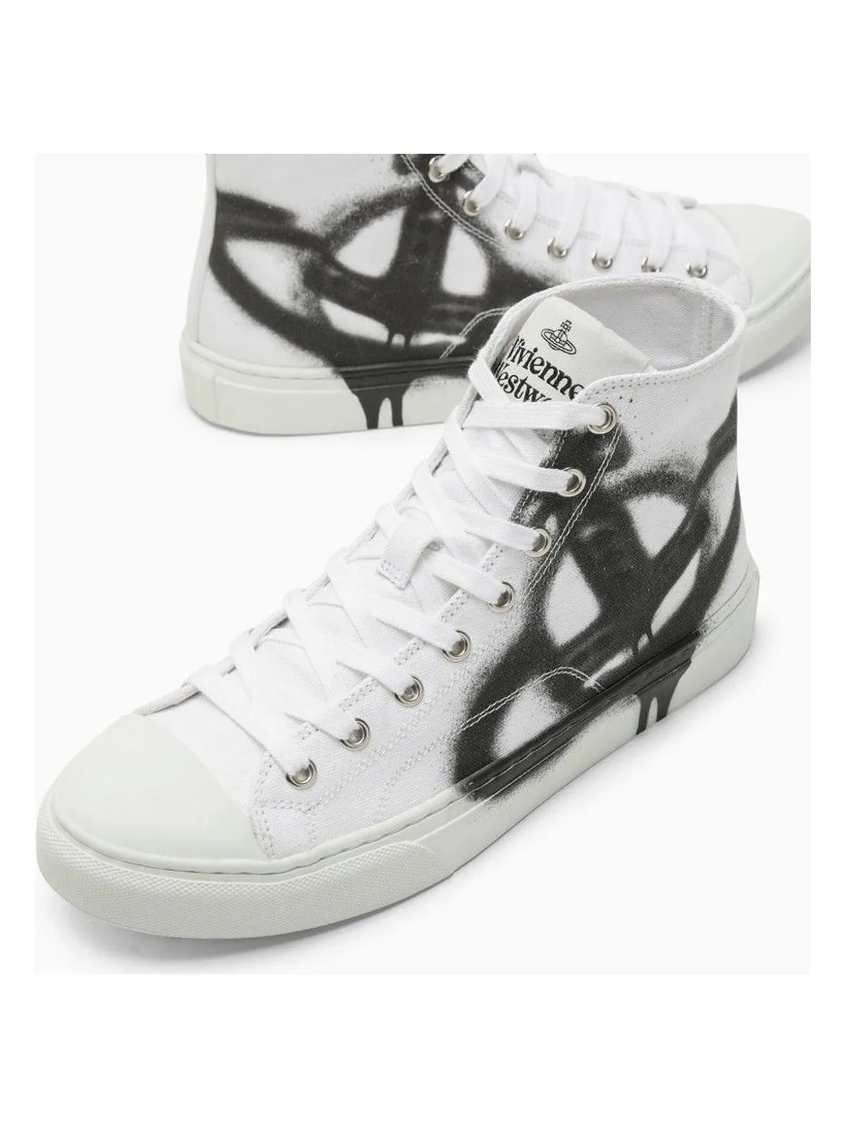 BLACK/WHITE COTTON CANVAS TRAINER