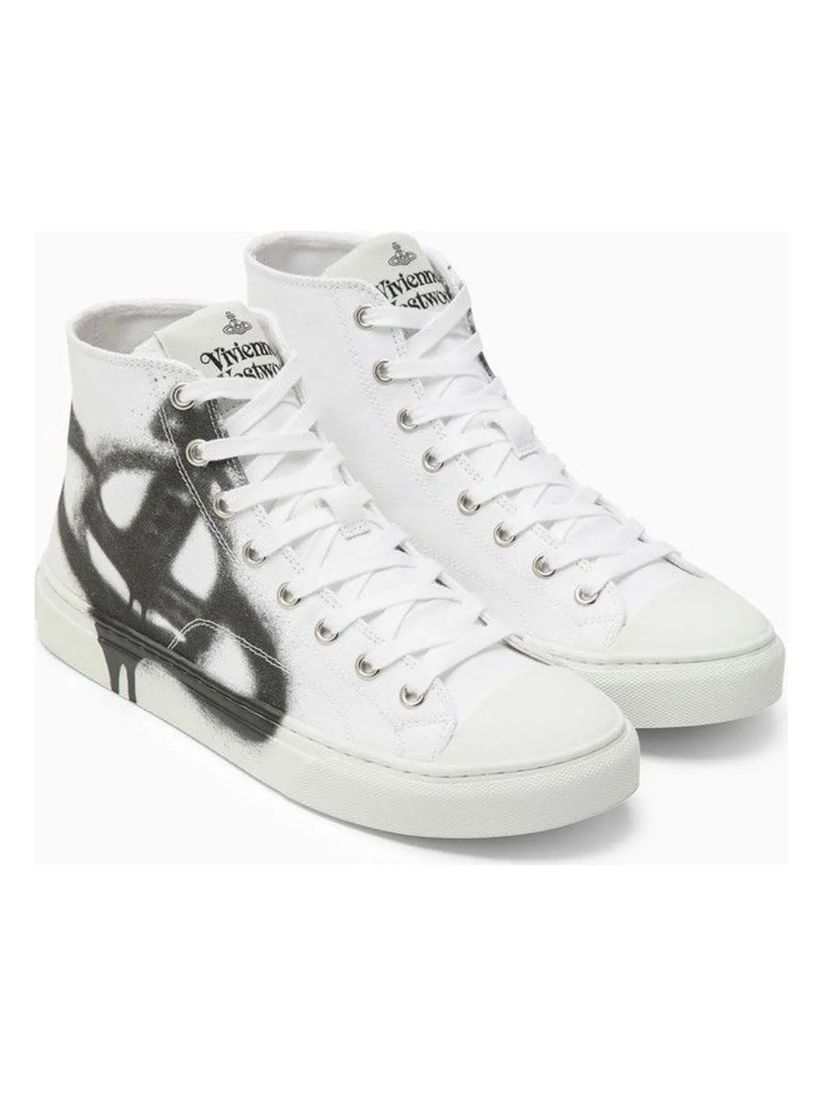 BLACK/WHITE COTTON CANVAS TRAINER