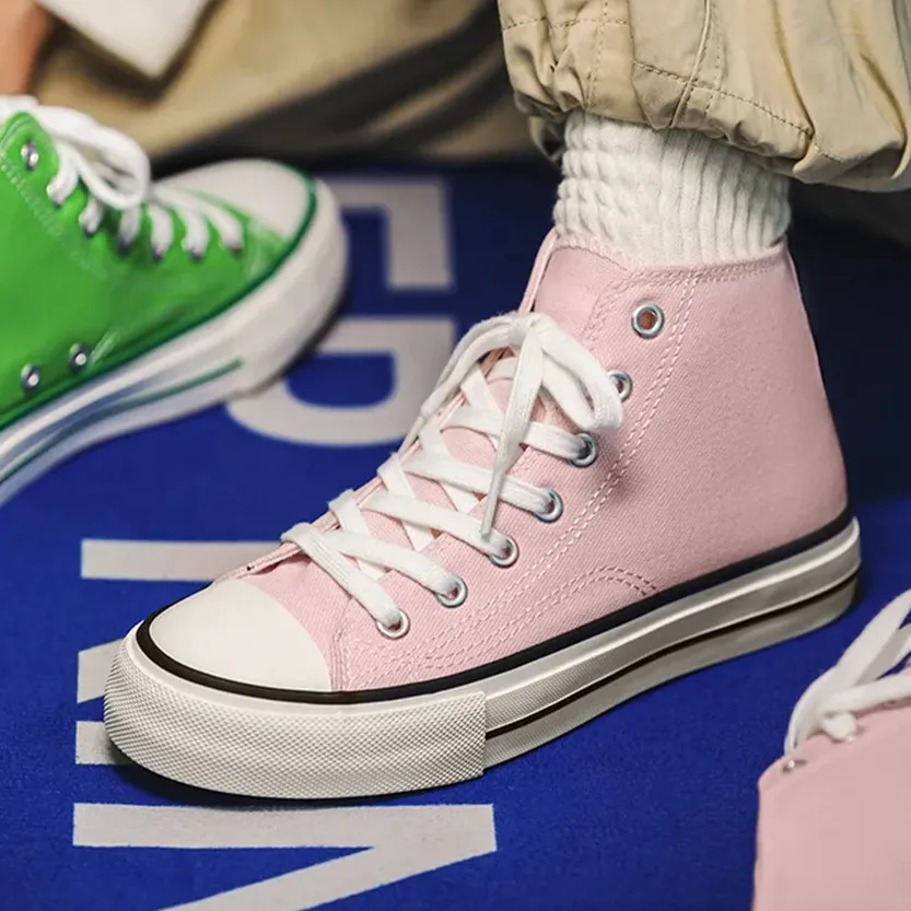 Funki Buys | Boots | Women's Bright Canvas High Top Sneakers