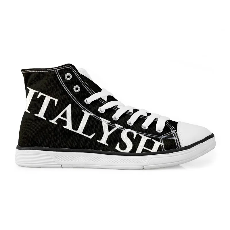 Italysh B&W - High-Top Canvas Shoes