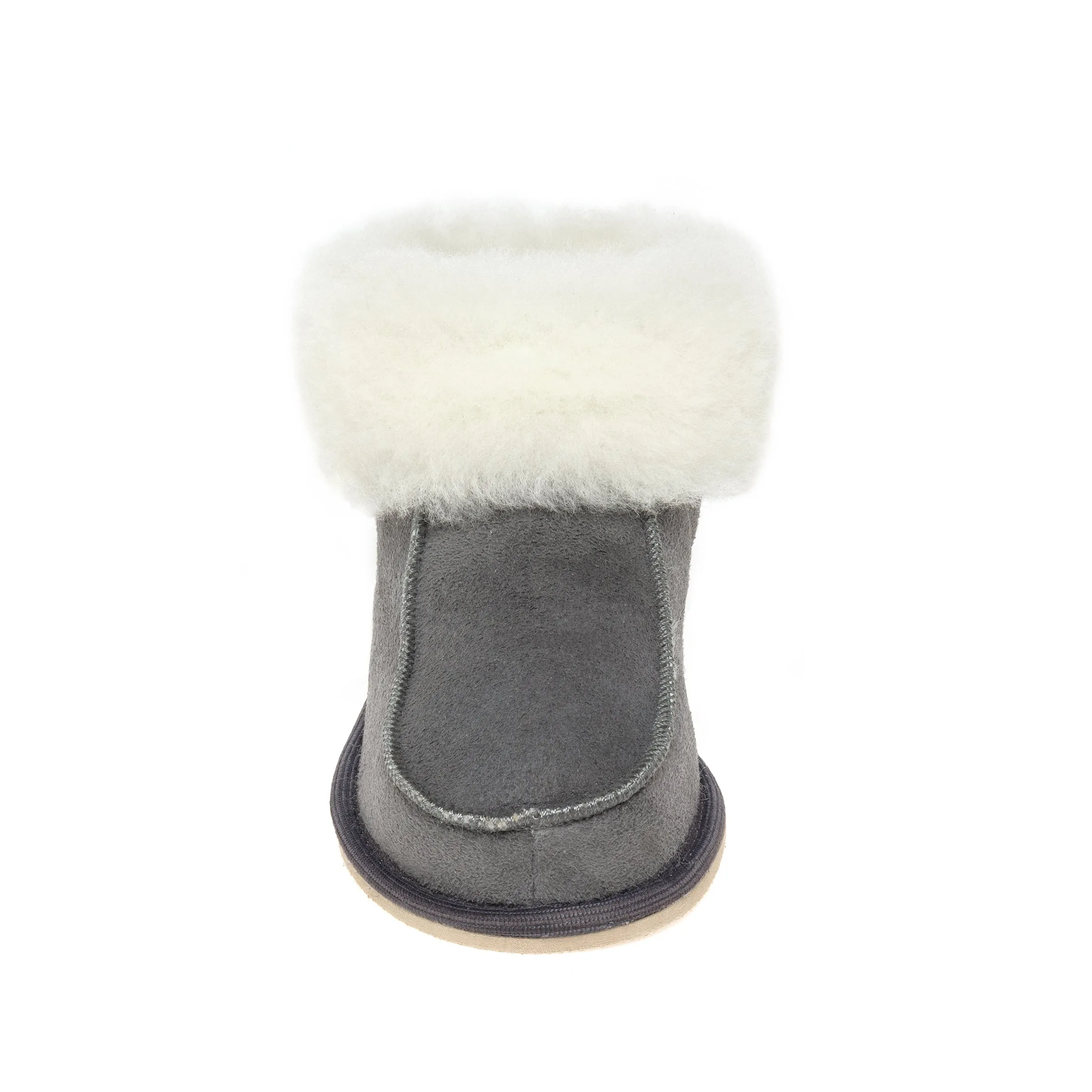 Kids Aesop Sheepskin Slippers - Grey