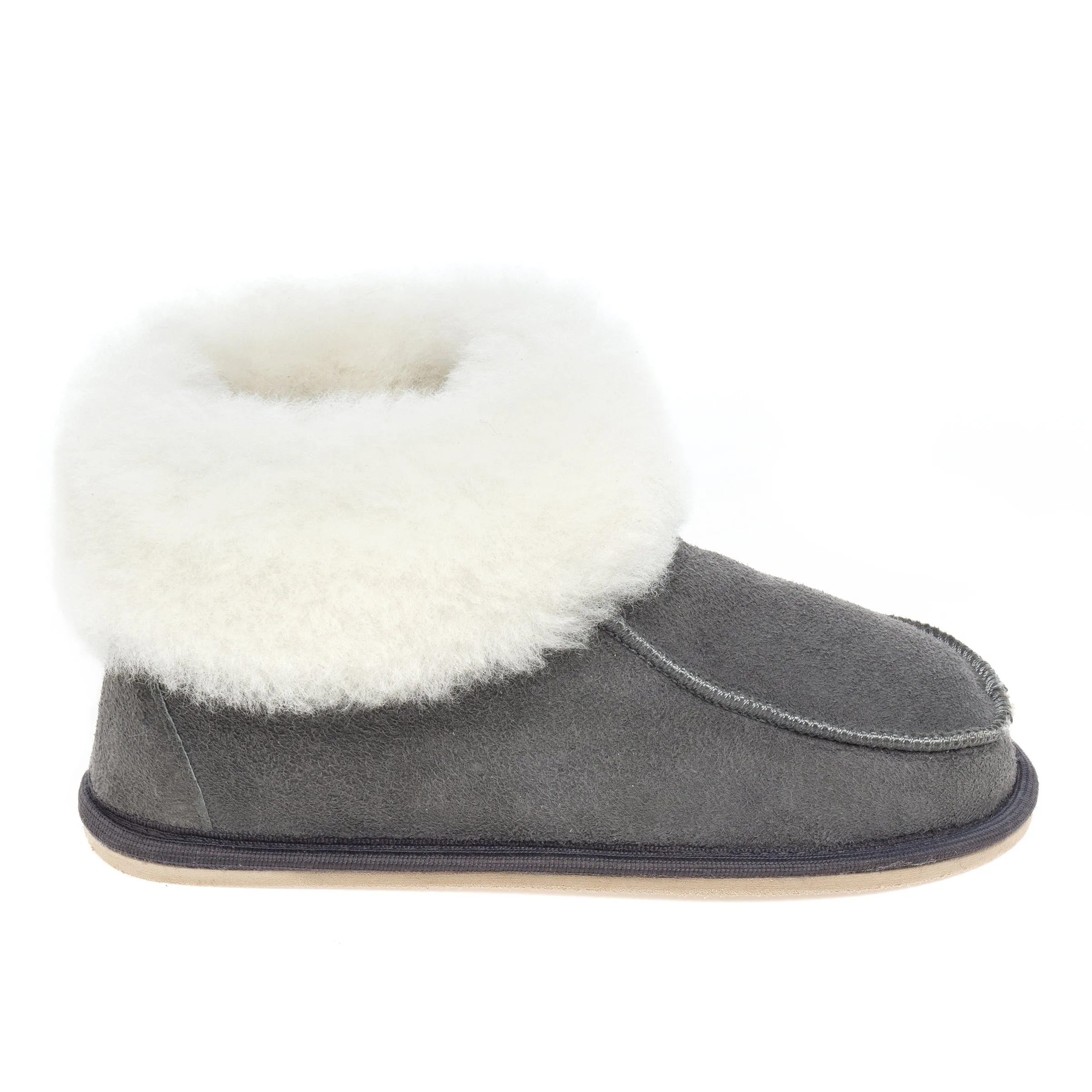Kids Aesop Sheepskin Slippers - Grey