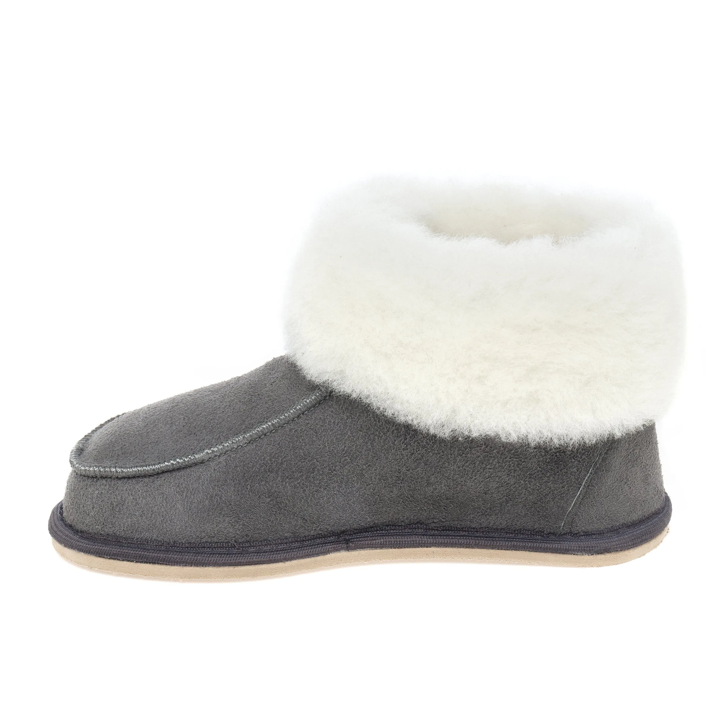 Kids Aesop Sheepskin Slippers - Grey