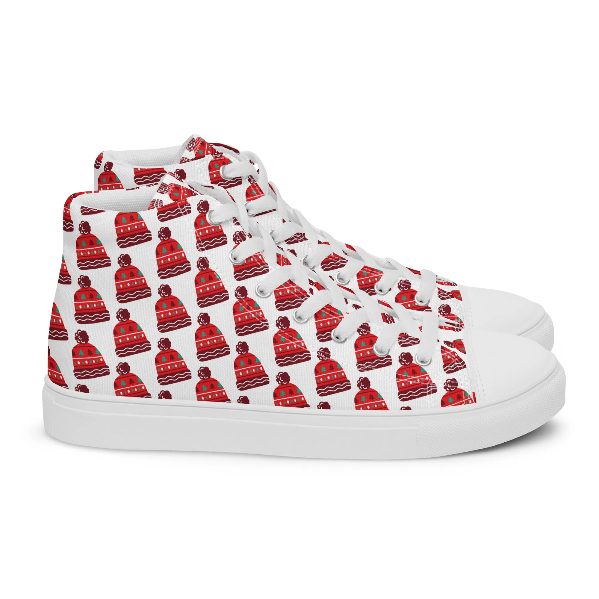 Men Christmas High Top Canvas Shoes (Glamourange Holiday Magic Canvas Shoes For Men - 0019)