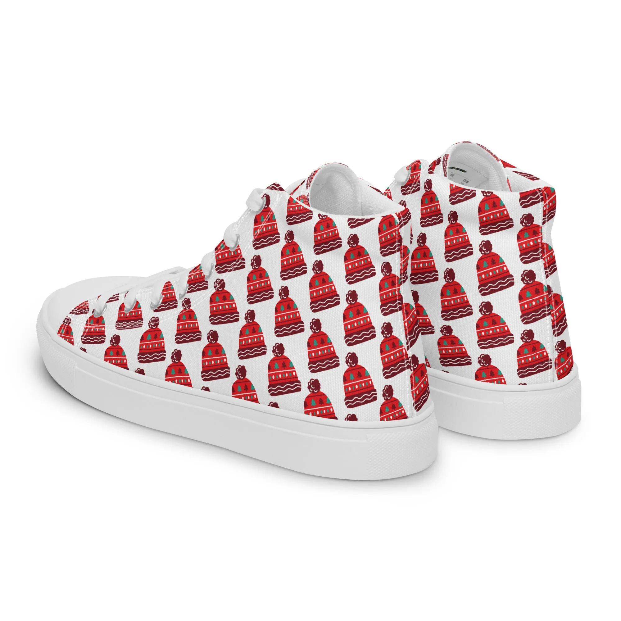 Men Christmas High Top Canvas Shoes (Glamourange Holiday Magic Canvas Shoes For Men - 0019)