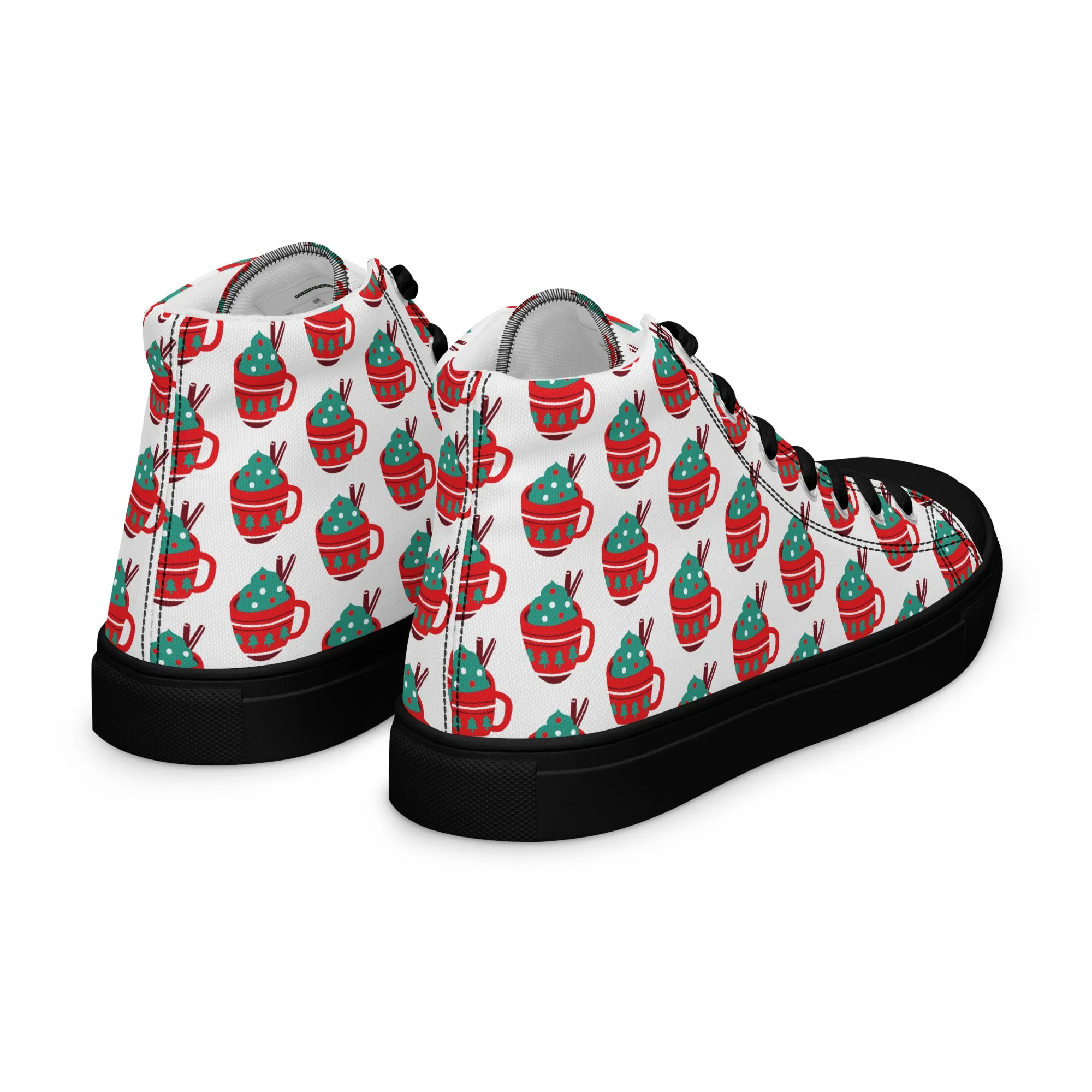 Men Christmas High Top Canvas Shoes (Glamourange Holiday Magic Canvas Shoes For Men - 006)