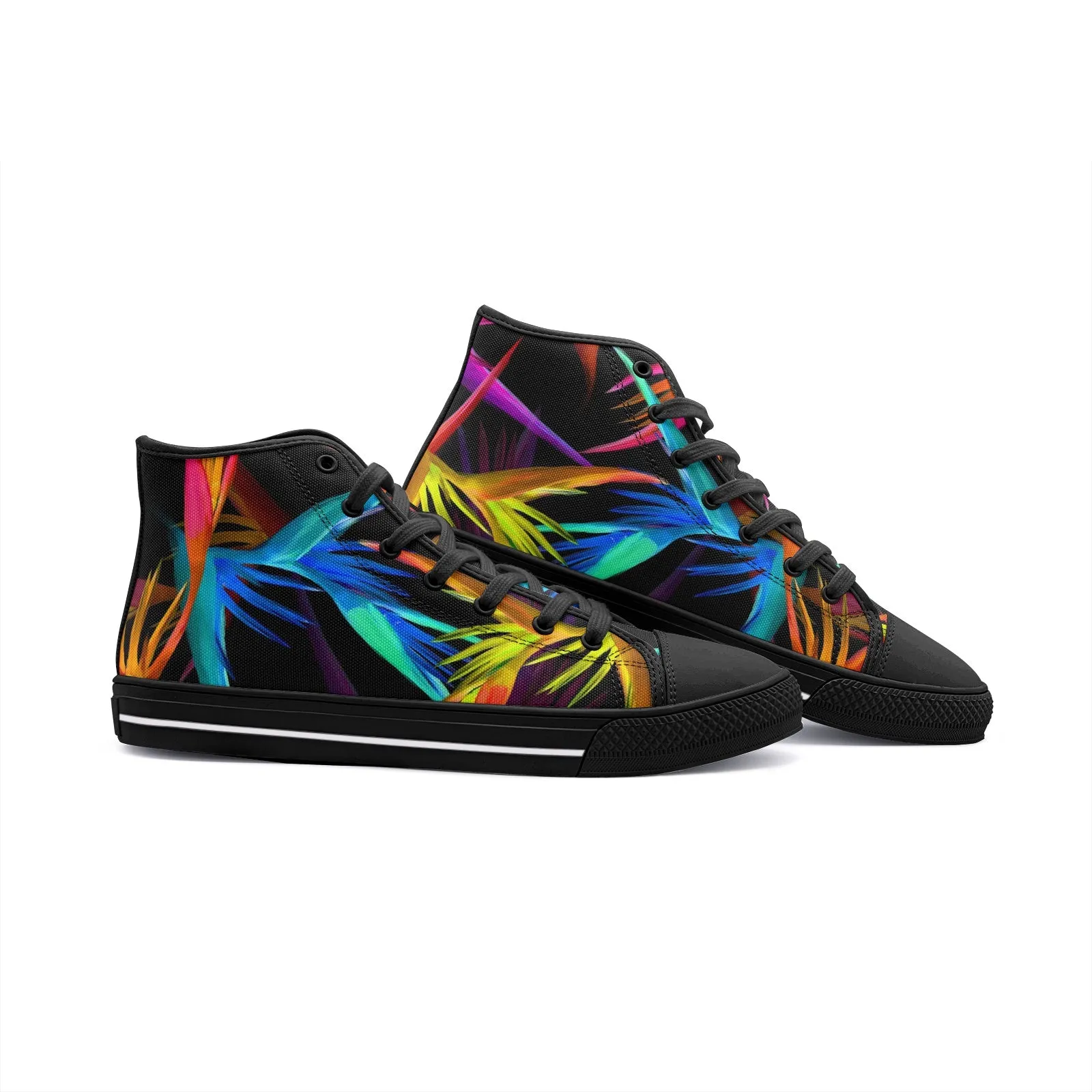 Tropical Unisex High Top Canvas Shoes