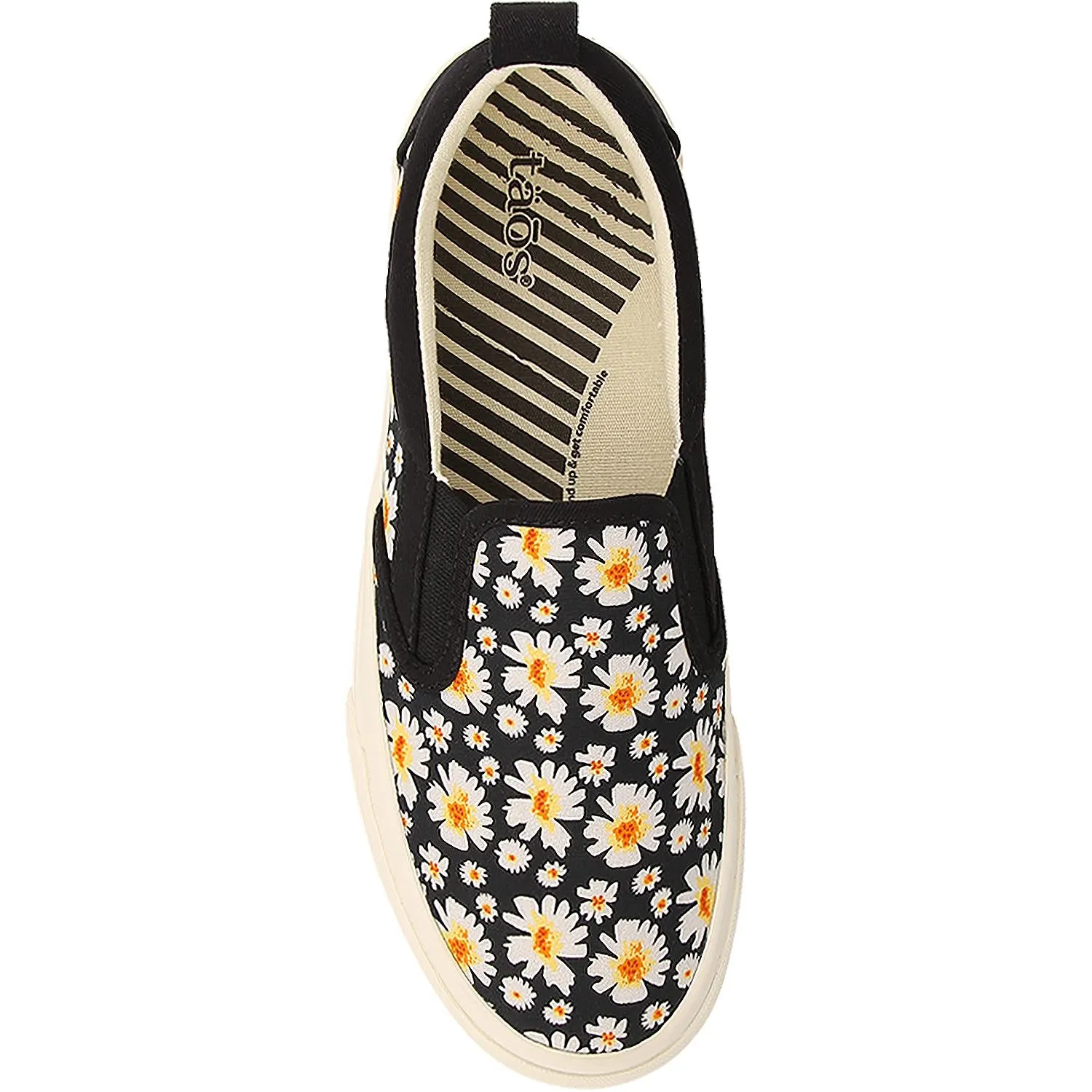 Women's Taos Rubber Soul Black Daisy Canvas